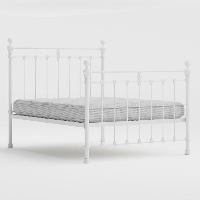 white metal bed queen bed