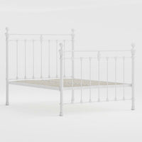 white metal bed queen bed