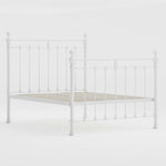 white metal bed queen bed