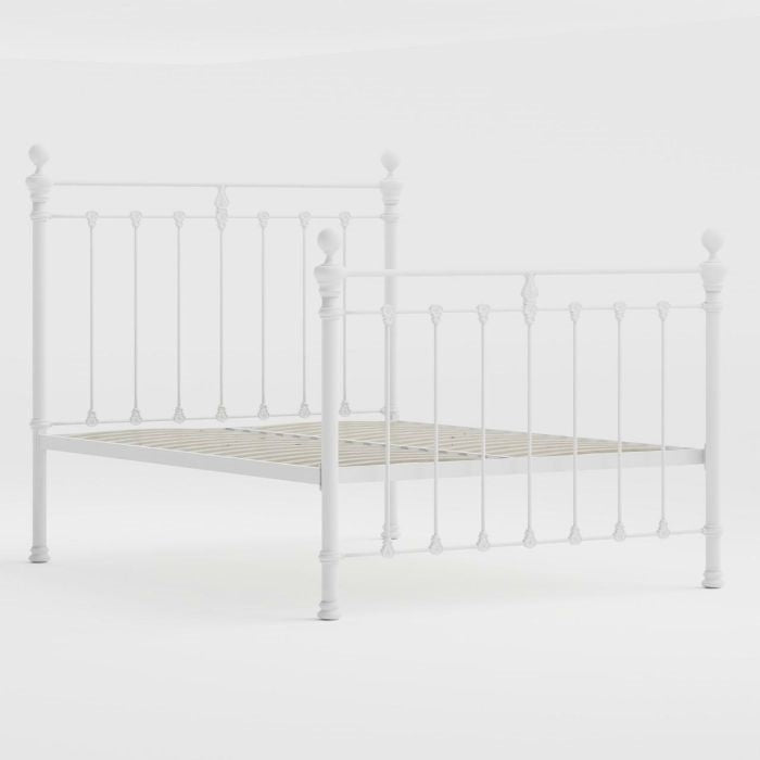 white metal bed queen bed
