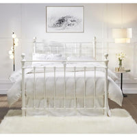 white metal bed queen bed