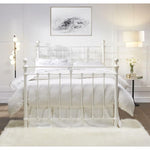 white metal bed queen bed