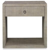 french gray large nightstand raffia mahogany solids