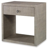 french gray large nightstand raffia mahogany solids