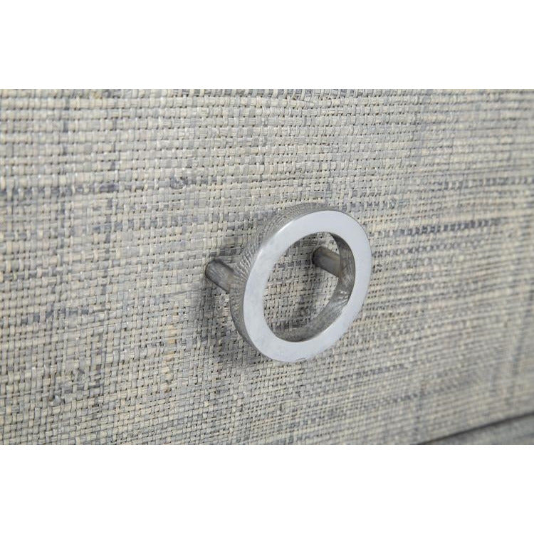 french gray large nightstand raffia mahogany solids