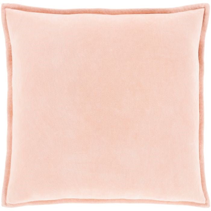 peach velvet pillow
