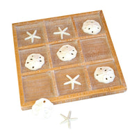 coastal tic-tac-toe game starfish sand dollar