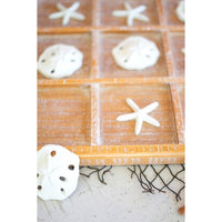 coastal tic-tac-toe game starfish sand dollar