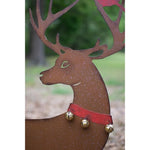 rustic reindeer yard art