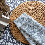 chrysanthemum block printed napkins