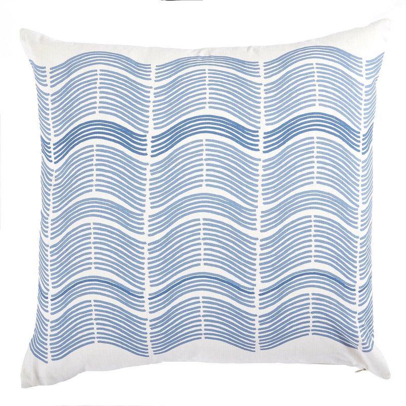 Unique blue and white pillow