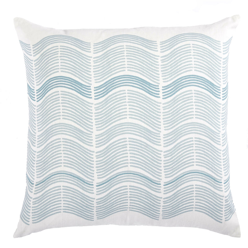 square accent pillow aqua waves