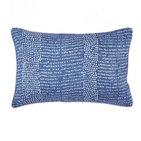 navy white lumbar pillow