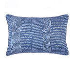 navy white lumbar pillow