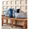 Unique blue and white pillow 