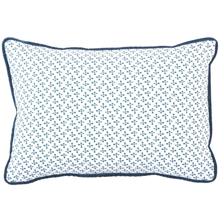 lumbar pillow navy white