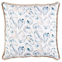 oyster pillow pastel blue natural linen