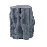 side table organic gray concrete tree stump