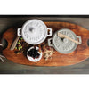 set 2 colors stoneware brie baker wood spreader Oprah's Favorite white gray