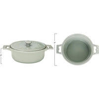 set 2 colors stoneware brie baker wood spreader Oprah's Favorite white gray