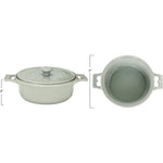 set 2 colors stoneware brie baker wood spreader Oprah's Favorite white gray