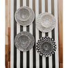 Stoneware Bowls - Black + White with Gold (set of 4)