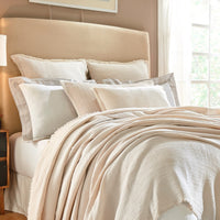 throw blanket cotton textured pearl 