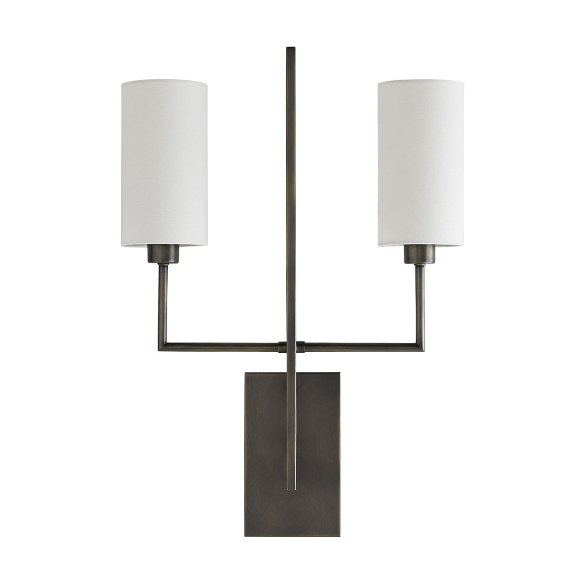 aged bronze double wall sconce