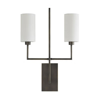 aged bronze double wall sconce