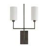 aged bronze double wall sconce