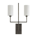 aged bronze double wall sconce