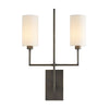 aged bronze double wall sconce