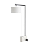 white faux marble black floor lamp