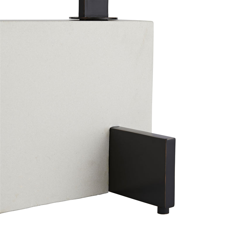 white faux marble black floor lamp