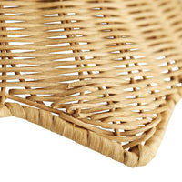 rattan table lamp scalloped edge natural organic