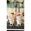 6 white footed tea cups gold handles tequila gin wine bourbon vodka whiskey