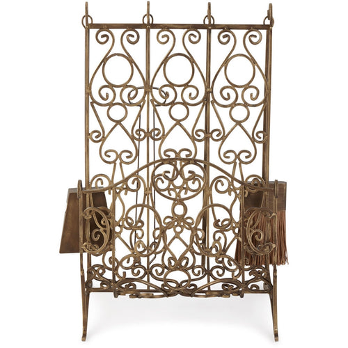 fire screen gold white rose antique panel fireplace