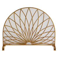 fire screen arched Italian gold starburst mesh