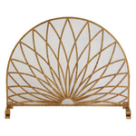 fire screen arched Italian gold starburst mesh