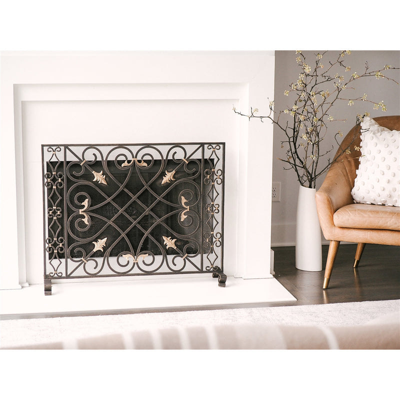 Designer Decor - Firescreen Large Brass Fireplace Modern – BSEID