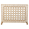 fire screen green key gold circles mesh