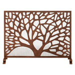 fire screen gold white rose antique panel fireplace