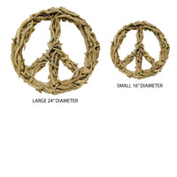 Unique wood peace sign decor - 1