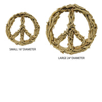 Unique wood peace sign decor - 2