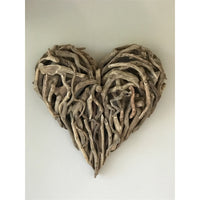 large driftwood heart wall mount sculpture