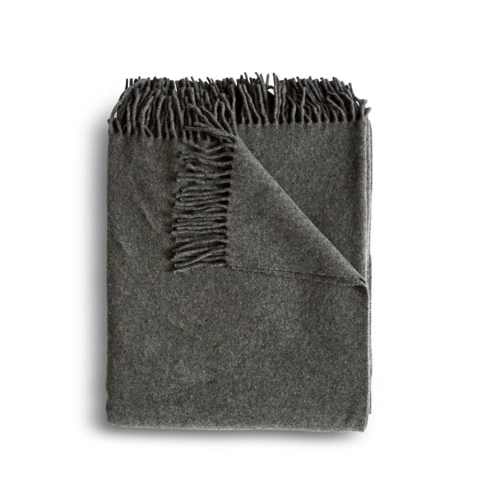 dark grey granite cashmere throw