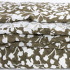 quilt shams olive floral patterned