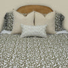 quilt shams olive floral patterned