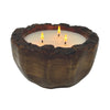 wood brown candle round tree bark