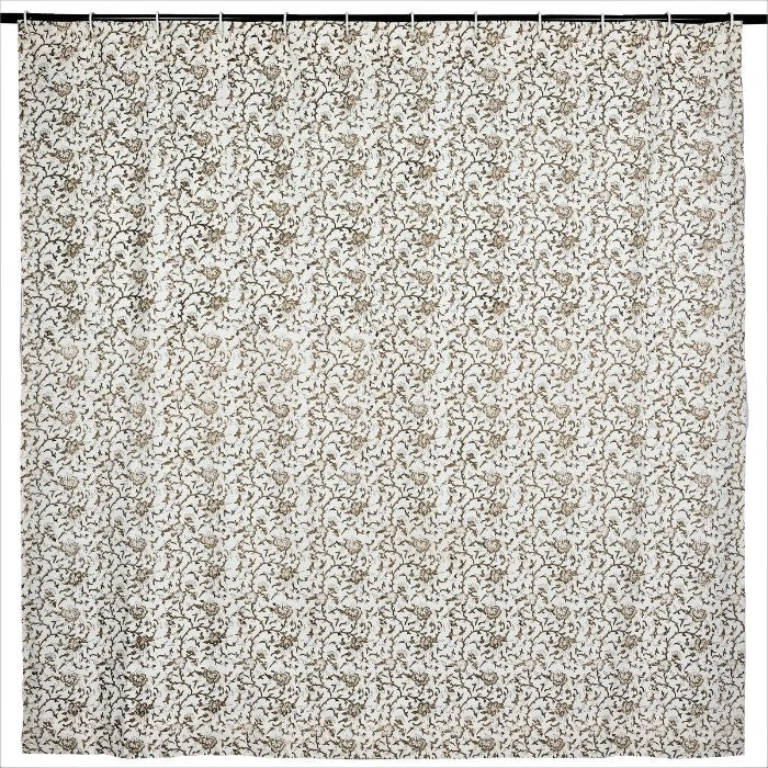 shower curtain block printed patterned neutral